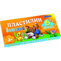 Uşaq üçün plastilin Legend, 6 rəng, 60 q
