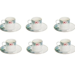 Набор кофейный Porland Exotic 04ALM005544, 90 мл, 12 предметов, белый