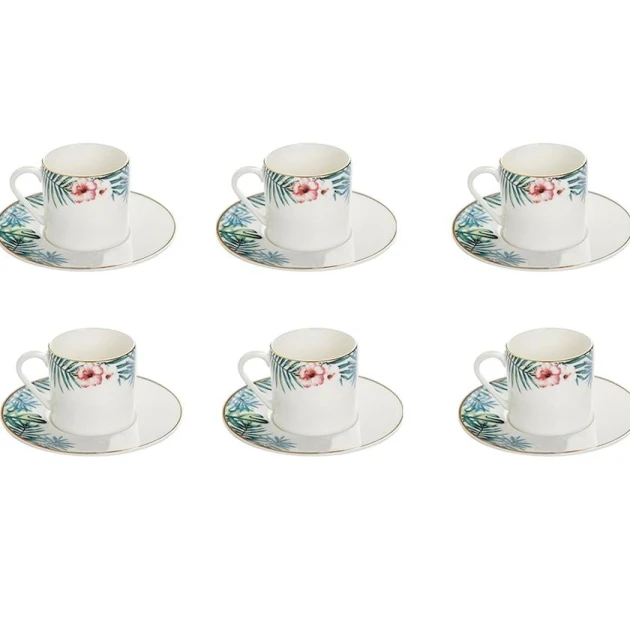 Набор кофейный Porland Exotic 04ALM005544, 90 мл, 12 предметов, белый Набор кофейный Porland Exotic 04ALM005544, 90 мл, 12 предметов, белый