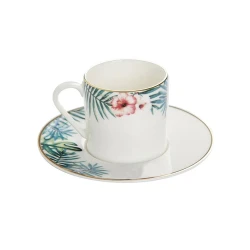 Набор кофейный Porland Exotic 04ALM005544, 90 мл, 12 предметов, белый