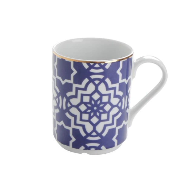 Krujka Porland Morocco Desen7, farfor, ağ/bənövşəyi, 340 ml