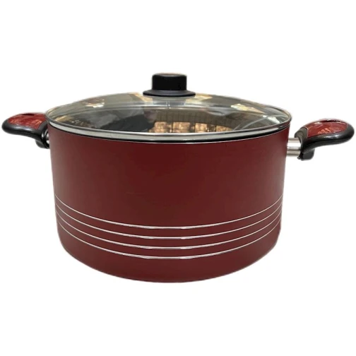 Кастрюля Ozguven EE-FF-019, гранит, 20 см, красная