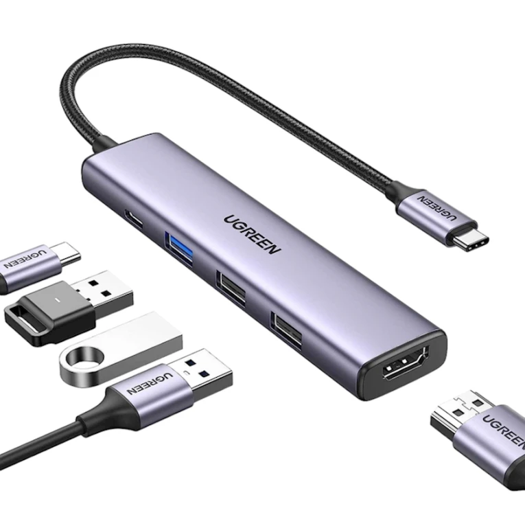 USB хаб Ugreen CM478 5-in-1 USB-C Multifunction Gray (15495) USB хаб Ugreen CM478 5-in-1 USB-C Multifunction Gray (15495)