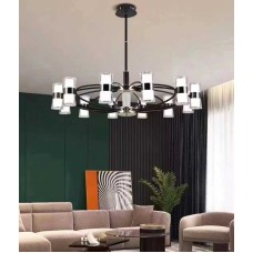 Asma çilçıraq Şəms Aydınlatma 85027-12, 12xLED, qara/xrom, metal/şüşə - 8561-12 LED