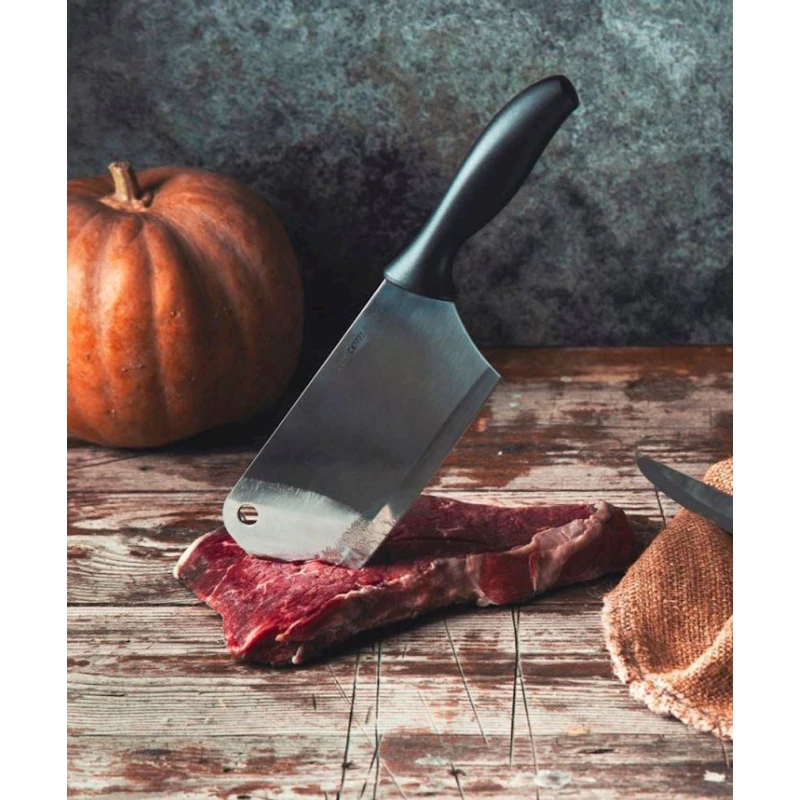 Mətbəx baltası Tescoma 101365, 16 sm, paslanmayan polad, gümüşü/qara