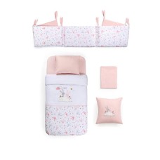 Uşaqlar üçün yataq dəsti Funna baby Rabbit Pink 70/80 sm, 7 əşya, örtük 100х150 sm, mələfə 130х190 sm, yastıq üzü 45х35 sm