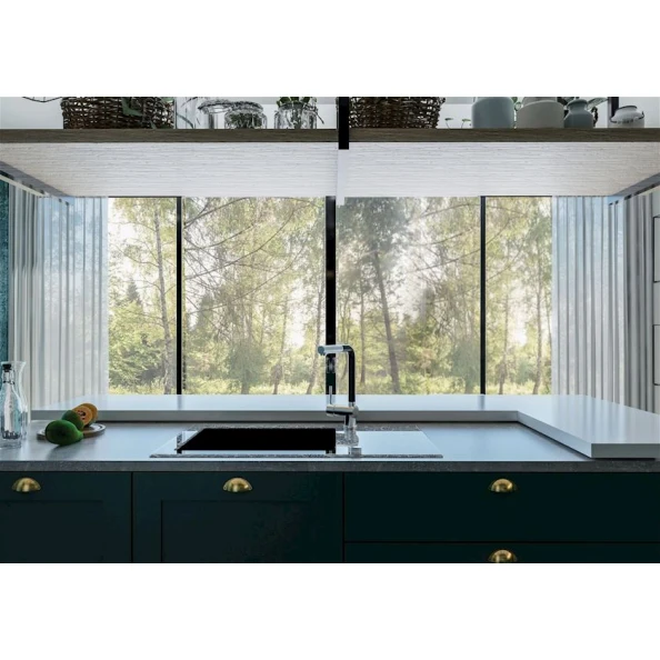 Кухонная мойка Deante Capella Precious ZSC_GP2C, стекло/гранит, черная, 86x50x22 см