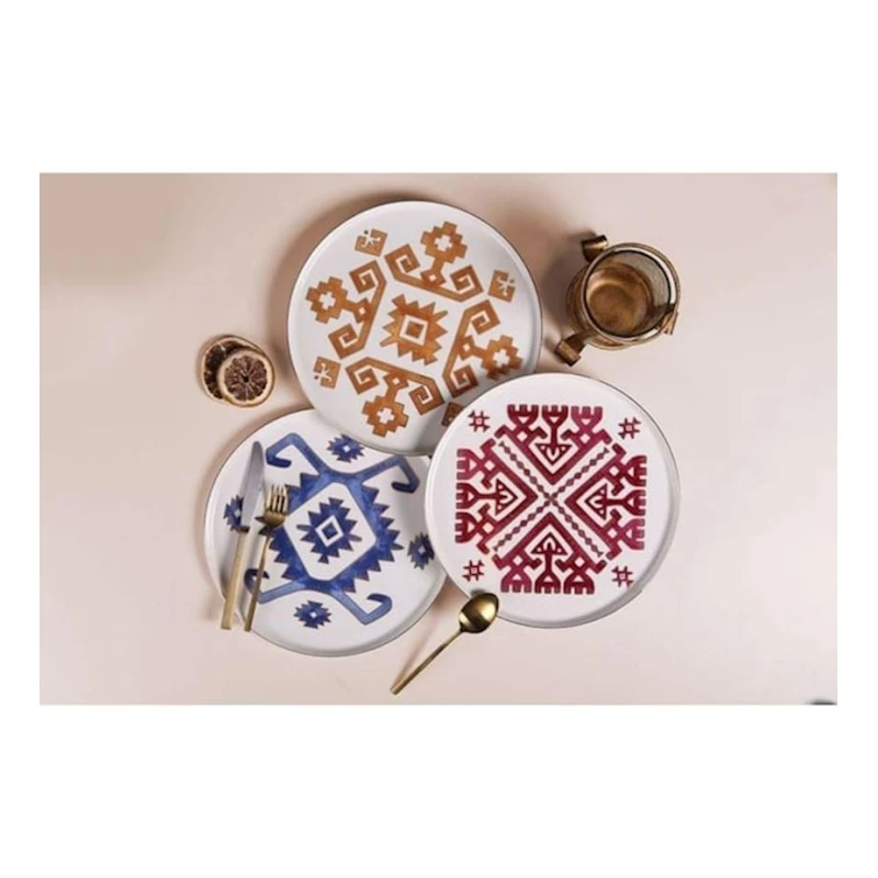 Набор тарелок Porland Arabesque 04ALM007237, разноцветный, 27 см, 6 шт Набор тарелок Porland Arabesque 04ALM007237, разноцветный, 27 см, 6 шт