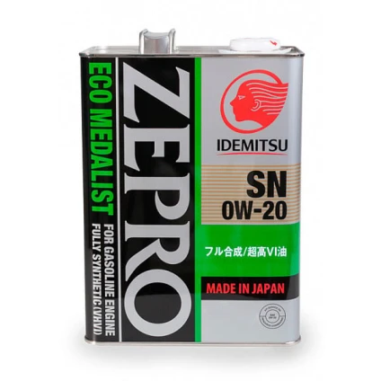 Моторное масло Idemitsu Zepro Euro Spec 0w-20, 4 л