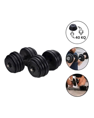 Rezin qantel dəsti TA sport 40 kq 2142/1, 20 x 20 kq, 2 əd
