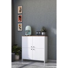 Komod ev_12116129, laminat, ağ, 92x32x92 sm