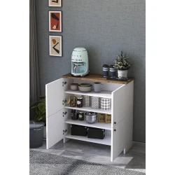 Комод ev_12116129, ламинат, белый, 92x32x92 см Комод ev_12116129, ламинат, белый, 92x32x92 см