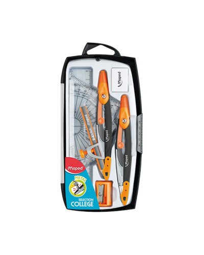 Cizgi alətləri dəsti Maped Plastic Geometry Box, 9 əşya, məhsul çeşiddə