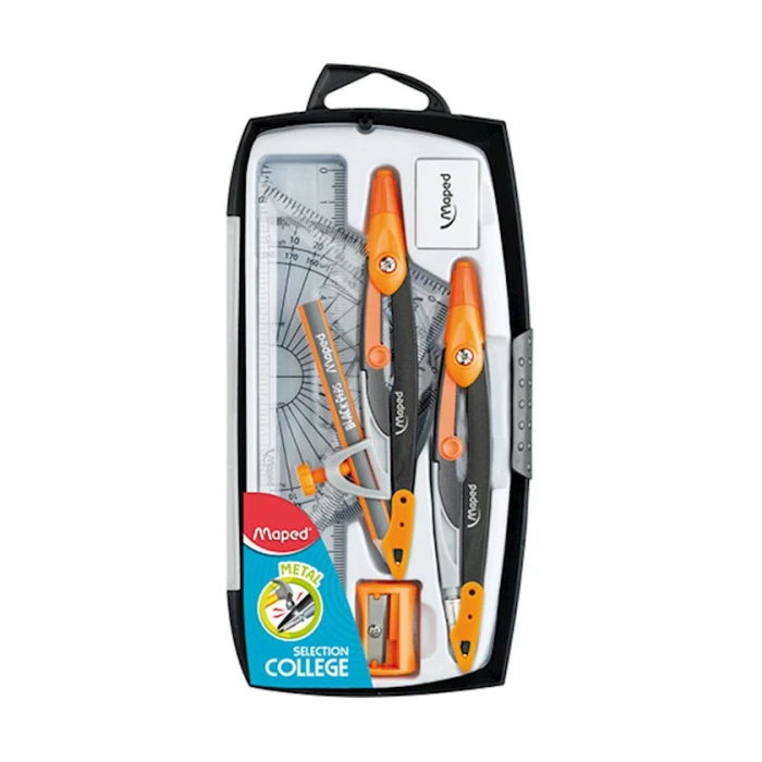 Готовальня Maped Plastic Geometry Box, 9 предметов, товар в ассортименте Готовальня Maped Plastic Geometry Box, 9 предметов, товар в ассортименте