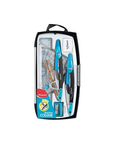 Cizgi alətləri dəsti Maped Plastic Geometry Box, 9 əşya, məhsul çeşiddə