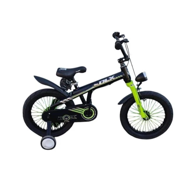 Детский велосипед vld817, черный/зеленый
