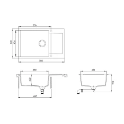 Mətbəx çanağı Aquasanita SQT 105-202