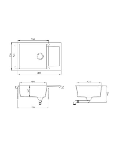 Mətbəx çanağı Aquasanita SQT 105-202