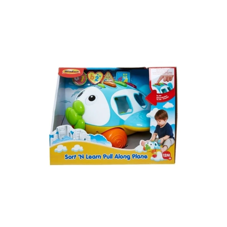 Самолет WinFun Sort 'N Learn Pull Along Plane, пластик, разноцветный, 12+ мес - 00-00042572 Самолет WinFun Sort 'N Learn Pull Along Plane, пластик, разноцветный, 12+ мес - 00-00042572