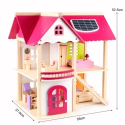 Кукольный домик с мебелью ZXW-2450, 55x52.5x37.5 см Кукольный домик с мебелью ZXW-2450, 55x52.5x37.5 см