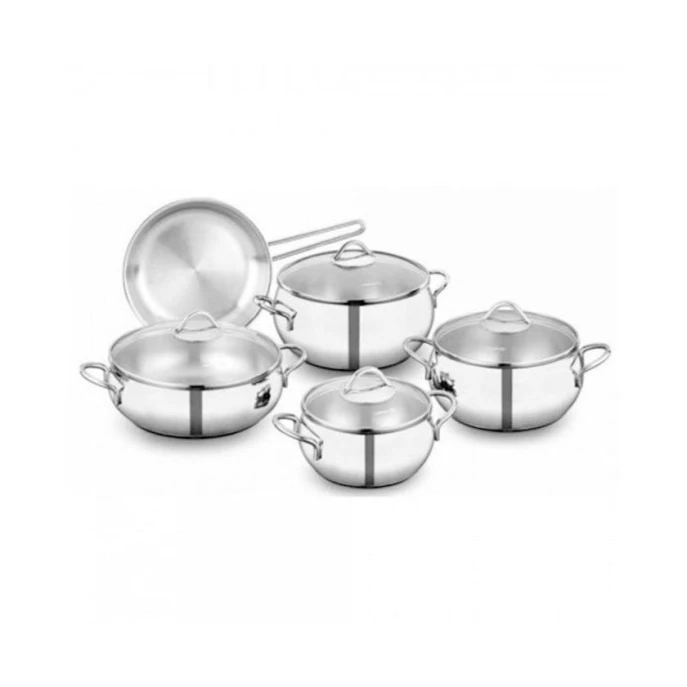 Набор кастрюль Korkmaz A1800, 9 предметов, серебристый Набор кастрюль Korkmaz A1800, 9 предметов, серебристый
