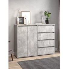 Komod Skand Big Beton, 108х39х140 sm, LDSP, boz