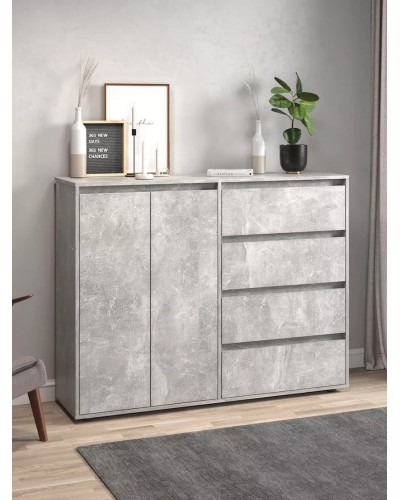Komod Skand Big Beton, 108х39х140 sm, LDSP, boz