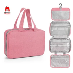 Kosmetik çanta orqanayzeri,çəhrayı 27x18x8 sm