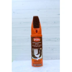 Краска для обновления цвета Vilo Renovator, для замшевой кожи, нубука, коричневый, 200 мл Краска для обновления цвета Vilo Renovator, для замшевой кожи, нубука, коричневый, 200 мл