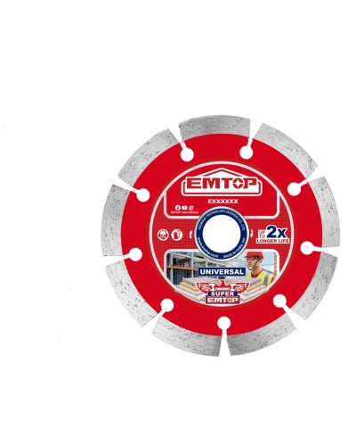 Almaz kəsmə diski Emtop EDDC01254, 125x7.5x22.2 mm