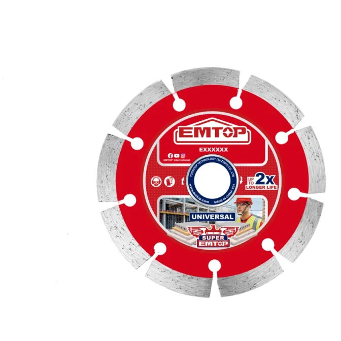 Диск отрезной алмазный Emtop EDDC01254, 125x7.5x22.2 мм