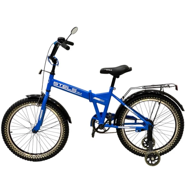 Qatlanan velosiped Stels, göy Qatlanan velosiped Stels, göy