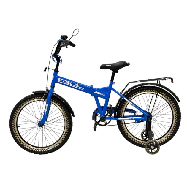 Qatlanan velosiped Stels, göy Qatlanan velosiped Stels, göy