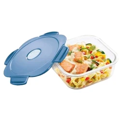 Ланч-бокс Maped Picnik, 1.2 л, 20x20x7 см, стеклянный, синий Ланч-бокс Maped Picnik, 1.2 л, 20x20x7 см, стеклянный, синий