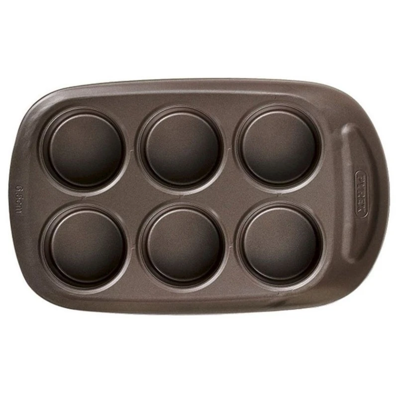 Форма для выпечки Pyrex Asimetria Muffin Tray, 29x18 см, сталь, с антипригарным покрытием, коричневый Форма для выпечки Pyrex Asimetria Muffin Tray, 29x18 см, сталь, с антипригарным покрытием, коричневый