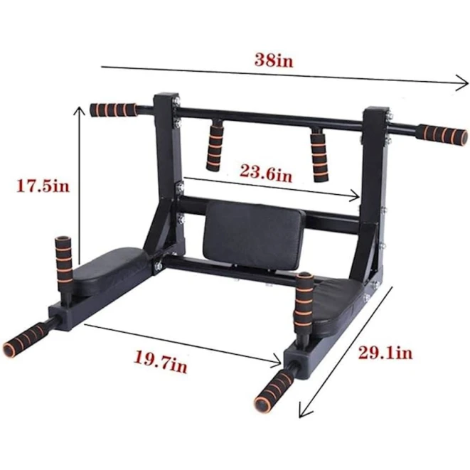 Турник 3 в 1 настенный S-105641390_Qara_3, черный Турник 3 в 1 настенный S-105641390_Qara_3, черный