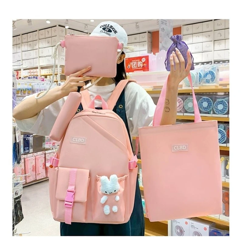 Məktəbli çantası dəsti 9567 Çəhrayı Məktəbli çantası dəsti 9567 Çəhrayı