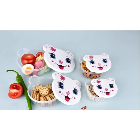 Konteyner dəsti Hobby life, plastik, 4 əd, 200/300/500/750 ml, şəffaf/çəhrayı Konteyner dəsti Hobby life, plastik, 4 əd, 200/300/500/750 ml, şəffaf/çəhrayı