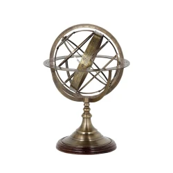 Декоративная фигурка Eichholtz Globe Глобус, 16x29 см, латунь/железо/дерево, золотистый