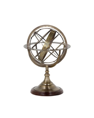 Dekorativ fiqur Eichholtz Globe Qlobus, 16x29 sm, bürünc/dəmir/taxta, qızılı