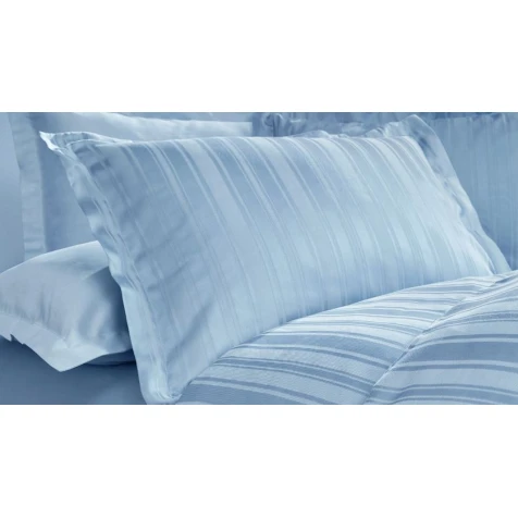 Комплект постельного белья Yataş Shelly, пододеяльник 200x220 см, простыня 260x240 см, наволочка 50х70 см (2 шт), двуспальный, бамбук/хлопок, голубой