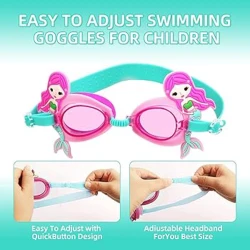 Плавательные очки с изображением русалки