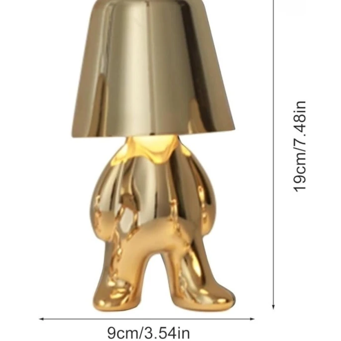 Ночник BHD2016116, золотистый, 9x19 см