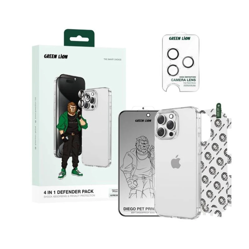 Green Lion 4in1 Defender Pack apple 16 pro GN4N1DP16PPY