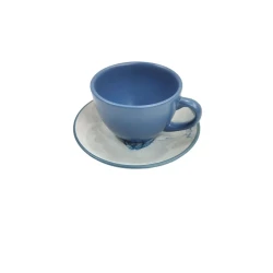 Набор чашек с блюдцами Keramika KC66, керамика, cиний