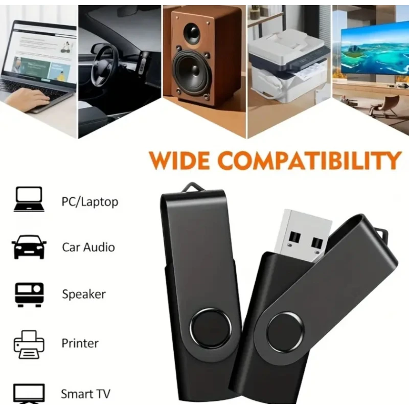 Флеш-карта Swivel USB2.0 4 ГБ, чёрная