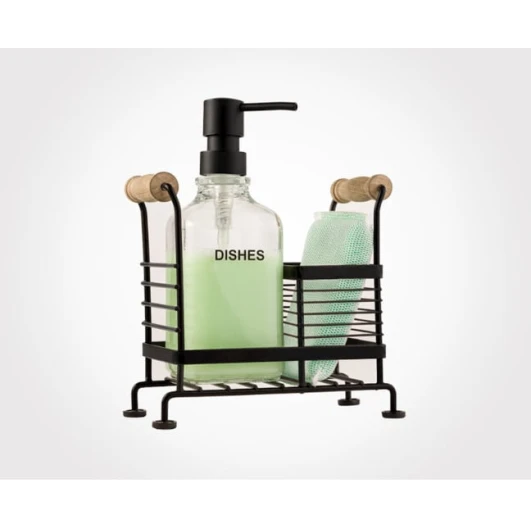 Органайзер для губок и мыла Limon OP-AZ4, черный, 19x10x18 см Органайзер для губок и мыла Limon OP-AZ4, черный, 19x10x18 см