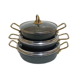 Набор сковородок Sahara SHA-00002766, гранит, разноцветный, 16/18/20 см