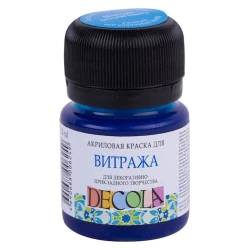 Акриловая краска для витража Decola, светло-синий, 20 мл