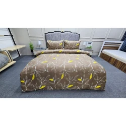 Комплект постельного белья Sahara 0000655, пододеяльник 160x220 см, простыня 160x240 см, наволочка 50x70 см, полутораспальный, сатин, коричевый